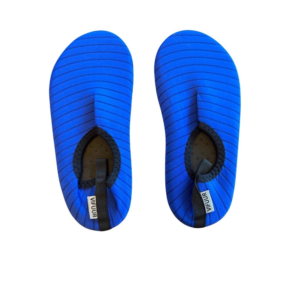 VIFUUR Women Blue Striped Water Shoes Aqua Socks Barefoot Quick-Dry EU 36/37